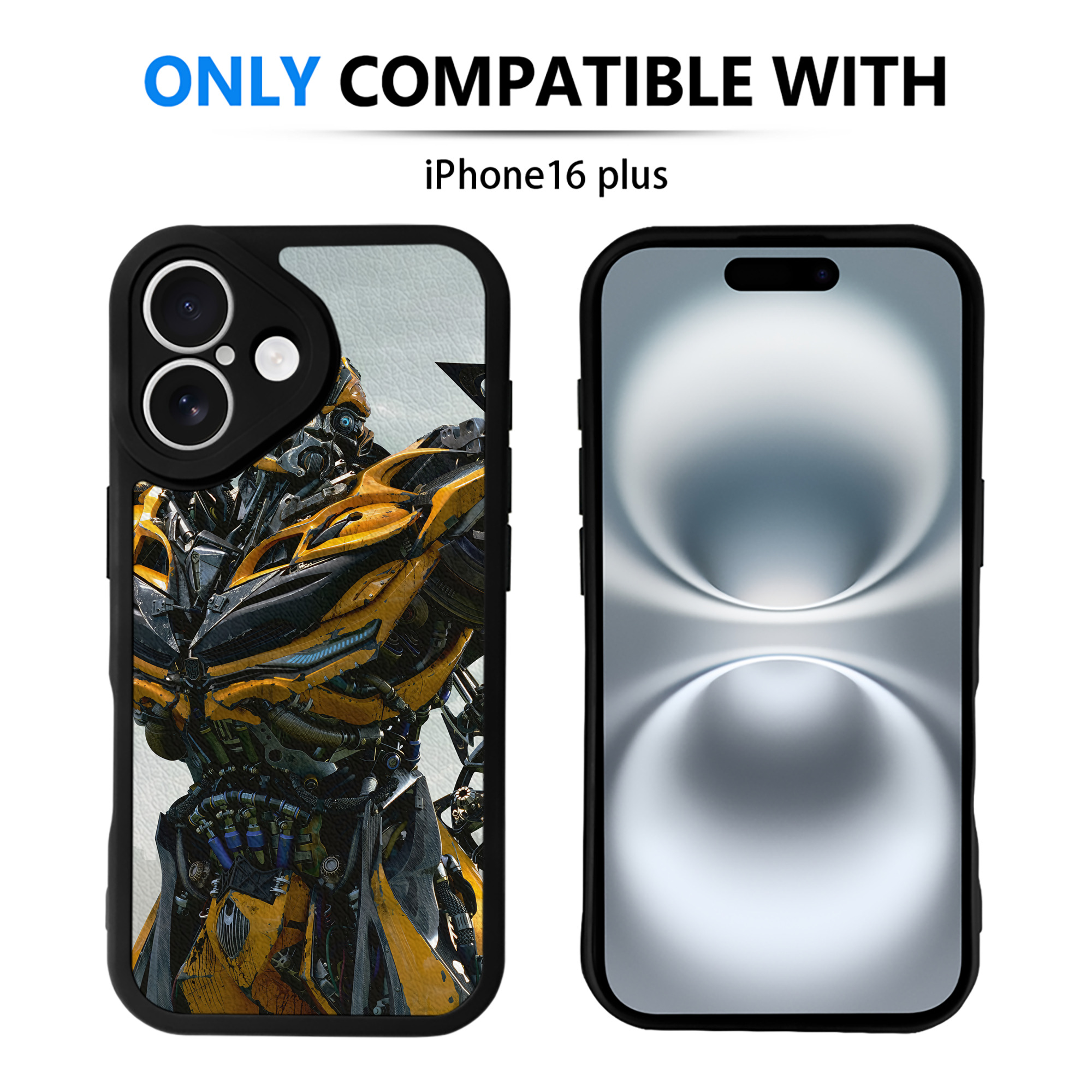 （画像用） Transformers トランスフォーマー 【iPhone 16シリーズ対応】シリコンスマホケース（レザー調） 材質：シリコン